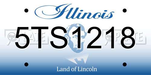 5TS1218 Illinois License Plate
