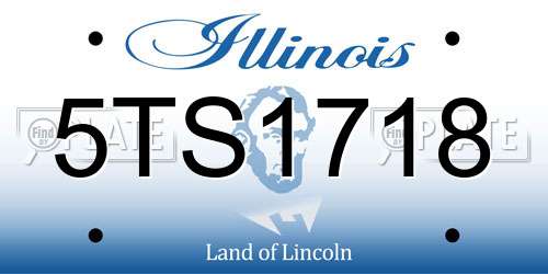 5TS1718 Illinois License Plate