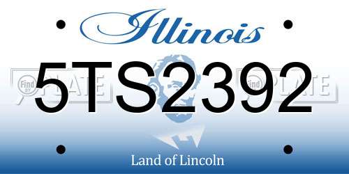 5TS2392 Illinois License Plate