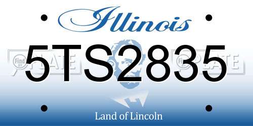 5TS2835 Illinois License Plate