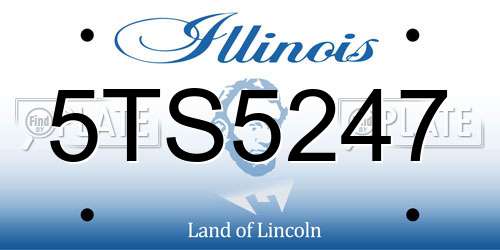 5TS5247 Illinois License Plate
