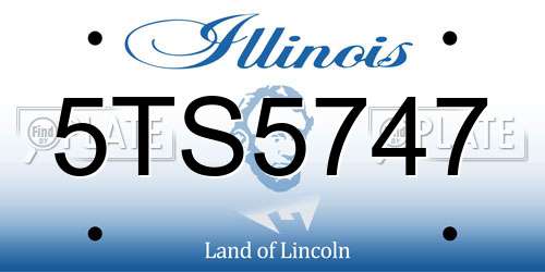 5TS5747 Illinois License Plate