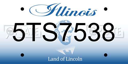 5TS7538 Illinois License Plate