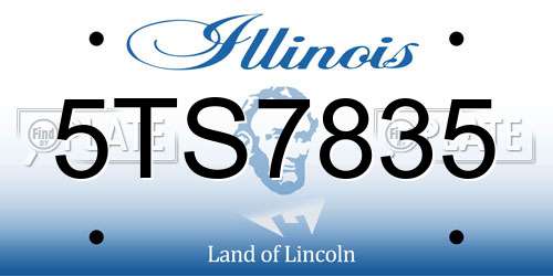 5TS7835 Illinois License Plate