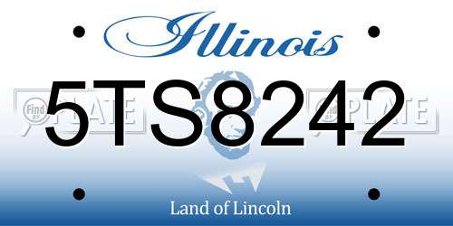 5TS8242 Illinois License Plate
