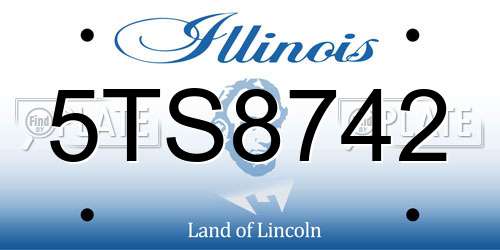 5TS8742 Illinois License Plate