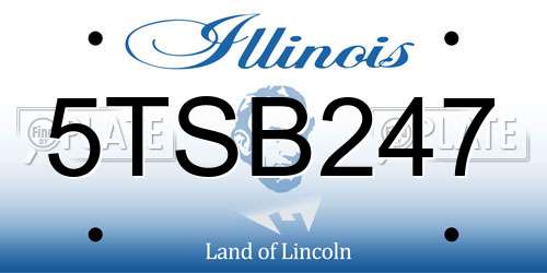 5TSB247 Illinois License Plate