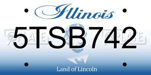 5TSB742 Illinois License Plate
