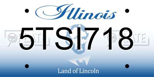 5TSI718 Illinois License Plate
