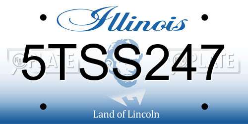 5TSS247 Illinois License Plate