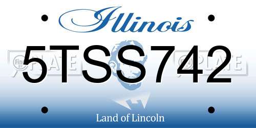 5TSS742 Illinois License Plate
