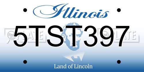 5TST397 Illinois License Plate