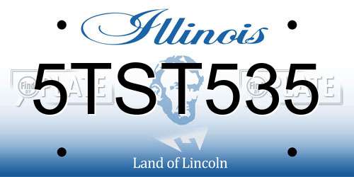 5TST535 Illinois License Plate