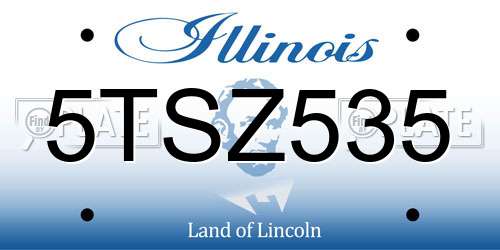5TSZ535 Illinois License Plate