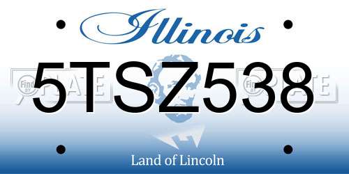 5TSZ538 Illinois License Plate
