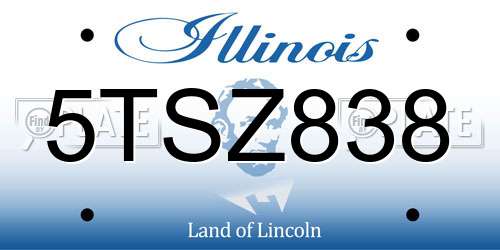 5TSZ838 Illinois License Plate