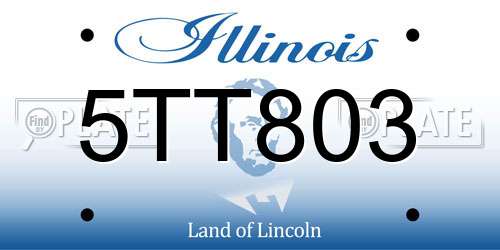 5TT803 Illinois License Plate