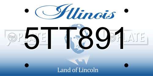 5TT891 Illinois License Plate
