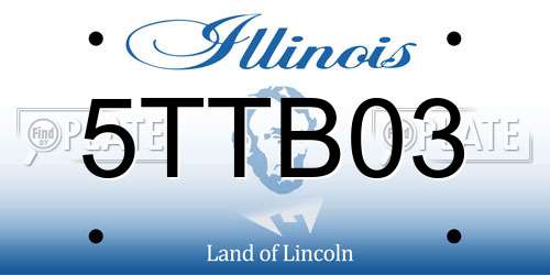 5TTB03 Illinois License Plate