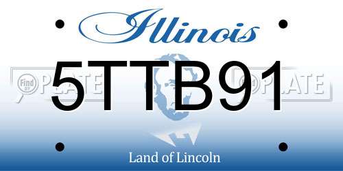 5TTB91 Illinois License Plate