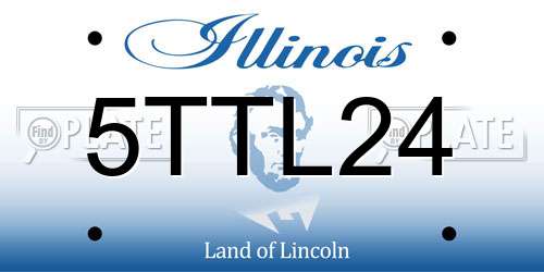 5TTL24 Illinois License Plate