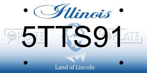5TTS91 Illinois License Plate