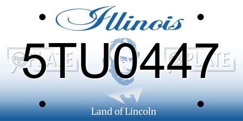 5TU0447 Illinois License Plate