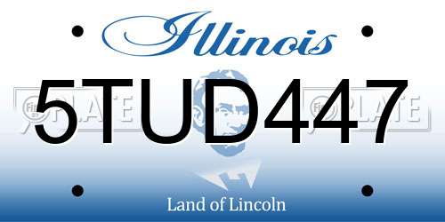 5TUD447 Illinois License Plate