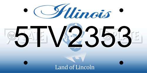 5TV2353 Illinois License Plate