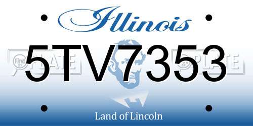 5TV7353 Illinois License Plate