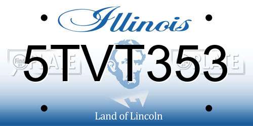 5TVT353 Illinois License Plate