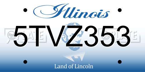 5TVZ353 Illinois License Plate