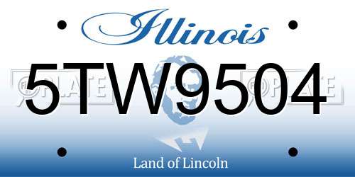 5TW9504 Illinois License Plate