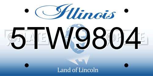 5TW9804 Illinois License Plate