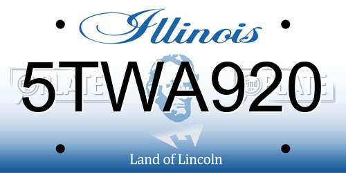 5TWA920 Illinois License Plate