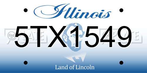 5TX1549 Illinois License Plate