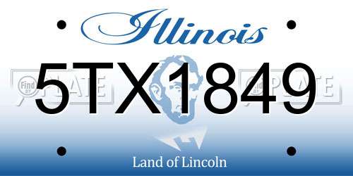 5TX1849 Illinois License Plate