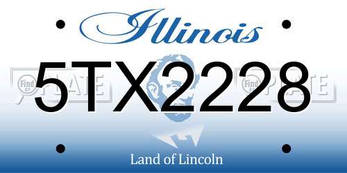 5TX2228 Illinois License Plate