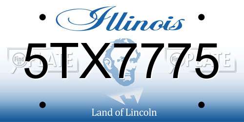 5TX7775 Illinois License Plate