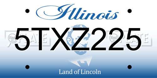 5TXZ225 Illinois License Plate