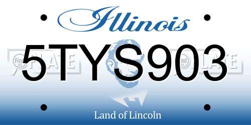 5TYS903 Illinois License Plate