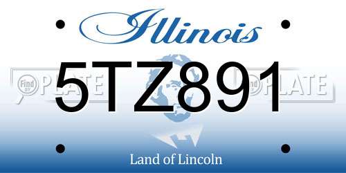 5TZ891 Illinois License Plate
