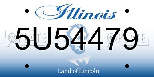 5U54479 Illinois License Plate