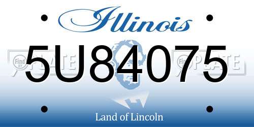 5U84075 Illinois License Plate