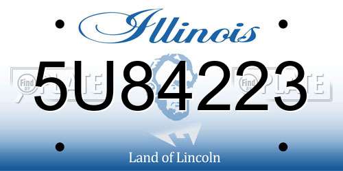 5U84223 Illinois License Plate