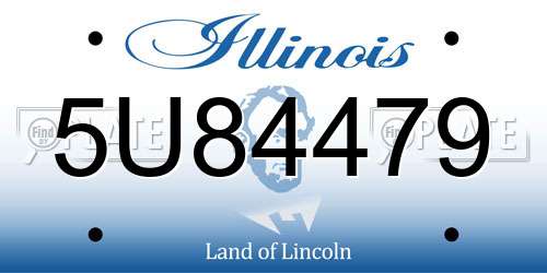 5U84479 Illinois License Plate
