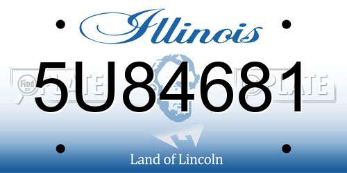5U84681 Illinois License Plate