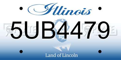 5UB4479 Illinois License Plate