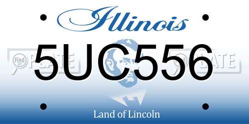 5UC556 Illinois License Plate