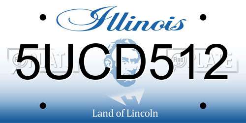 5UCD512 Illinois License Plate